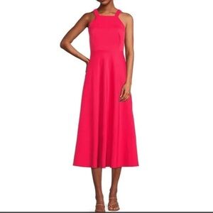 ANTONIO MELANI Vibrant Pink Midi Dress